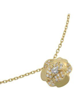 Chanel Camellia 18k Yellow Gold Diamond Necklace